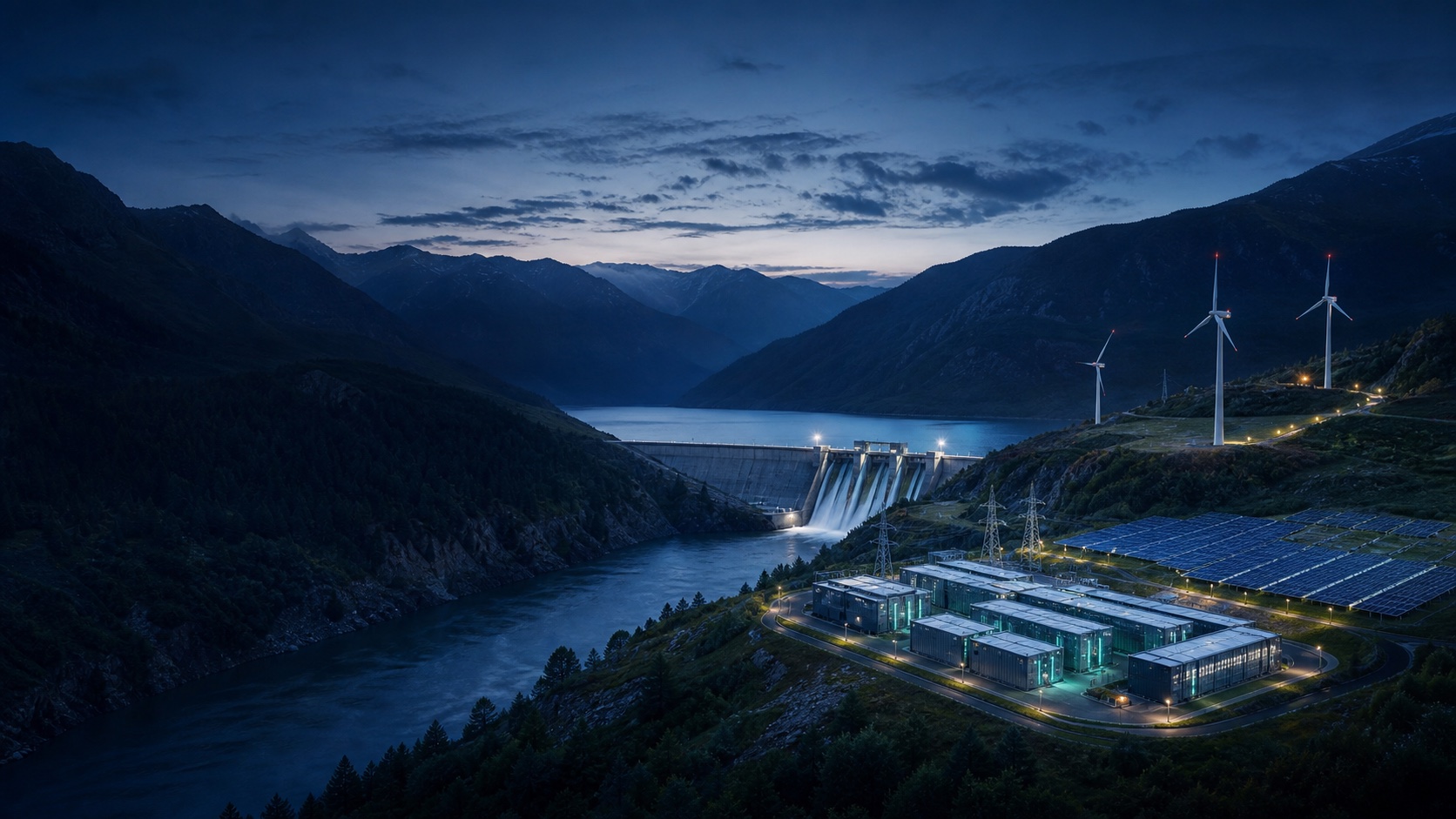 Renewable-powered high-performance computing campus